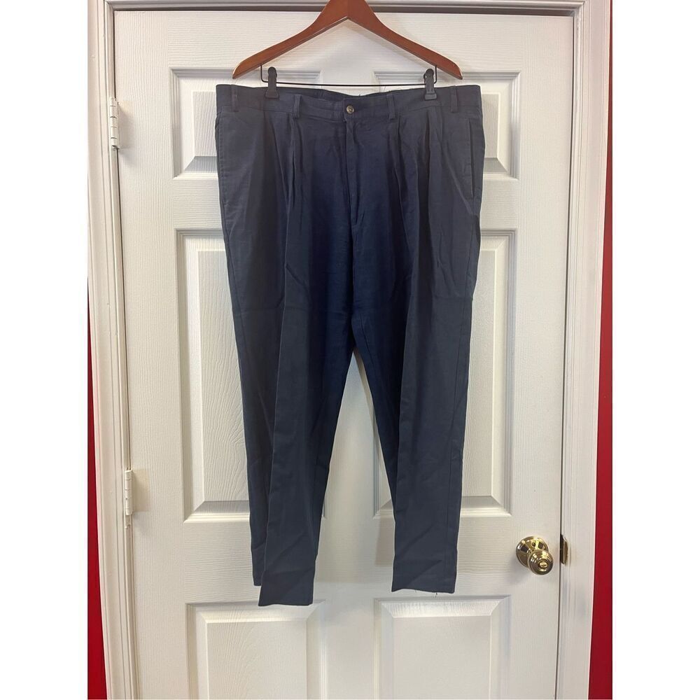 Alan Flusser Navy Linen Blend Pants sz 40X32 ( sorry for bad pics)